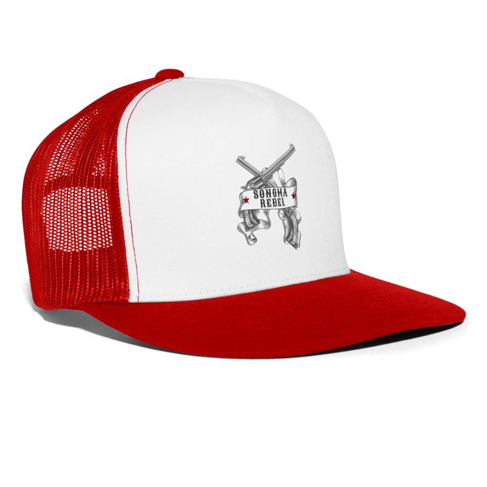 SONOMA REBEL Trucker Hat - white/red