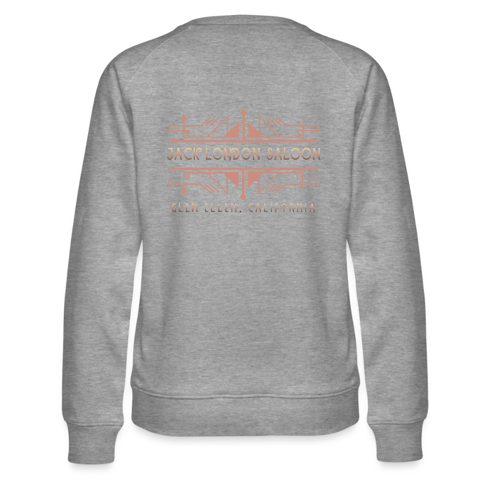 JACK LONDON SALOOM "ROSE COCKTAILS" Women’s Premium Sweatshirt - heather grey