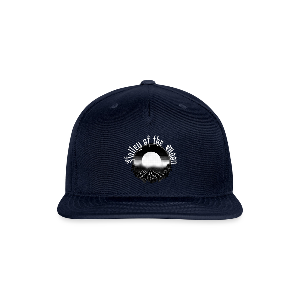 Valley of the Moon Gothic Snapback Baseball Cap - navy