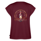 Pinot Noir Pinup Women's Roll Cuff T-Shirt - burgundy