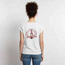 Pinot Noir Pinup Women's Roll Cuff T-Shirt - white