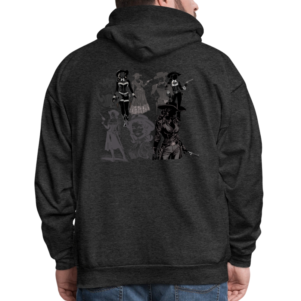 Outlaw Women Men's Fitted Cotton/Poly T-Shirt - charcoal grey