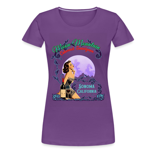 MOON MOUNTAIN CABERNET SAUVIGNON PINUP Women’s T-Shirt - purple
