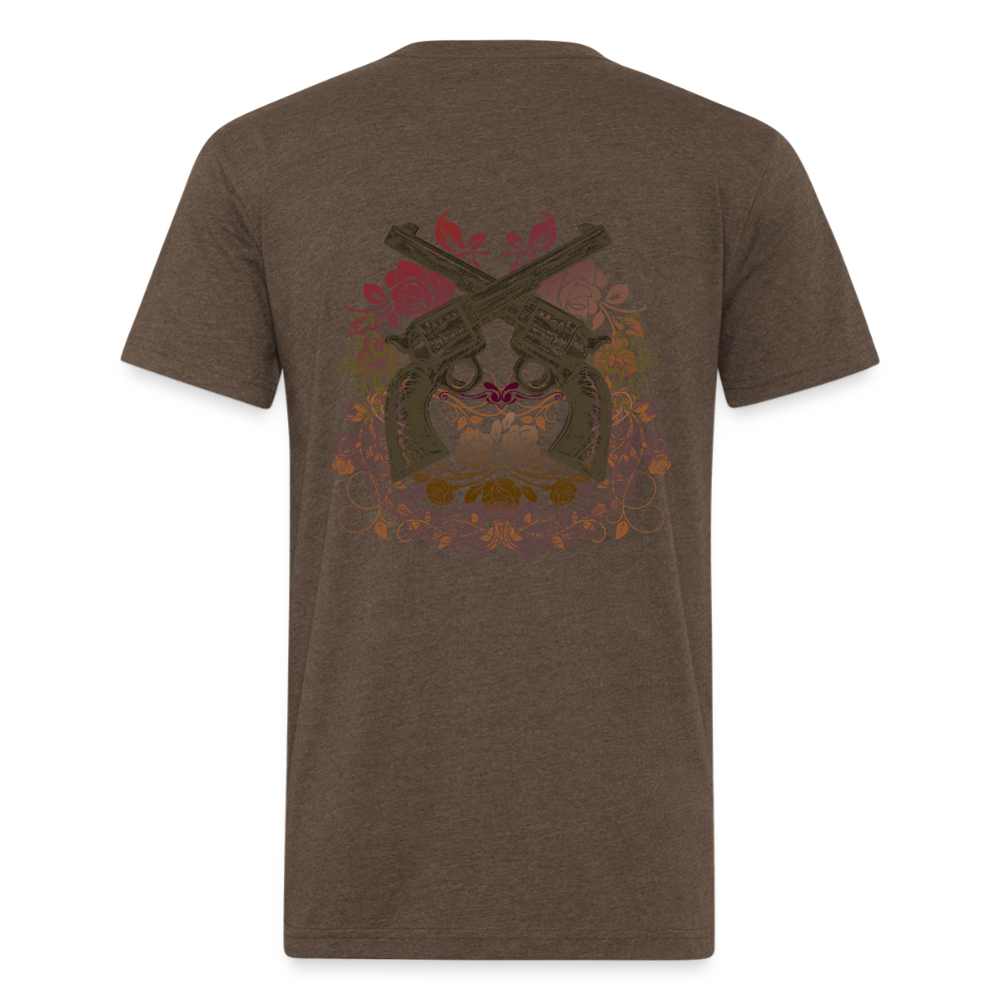 California Cowgirl Fitted Cotton/Poly T-Shirt - heather espresso