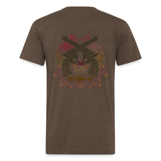 California Cowgirl Fitted Cotton/Poly T-Shirt - heather espresso