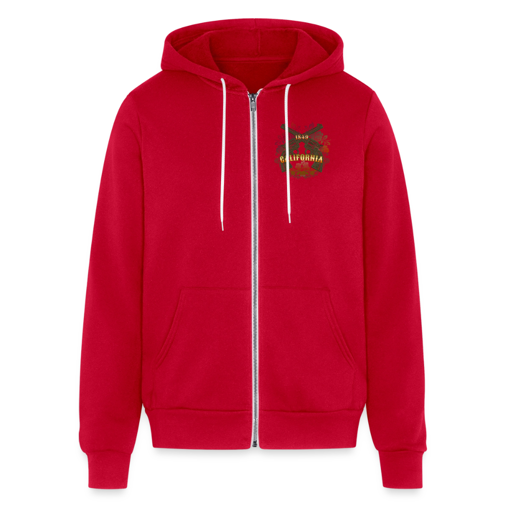 Unisex Full Zip Hoodie - red