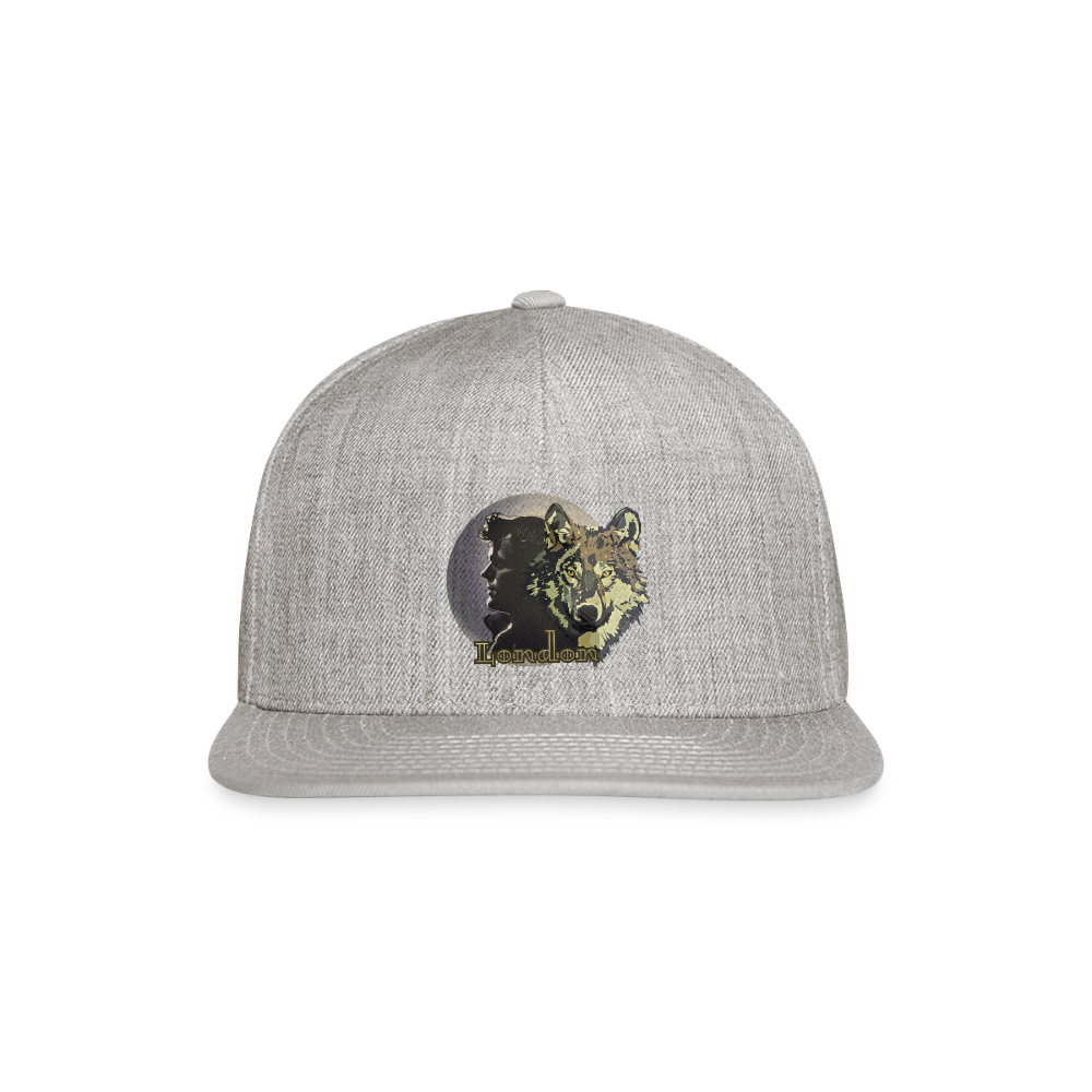 London Wolf Snapback Baseball Cap - heather gray