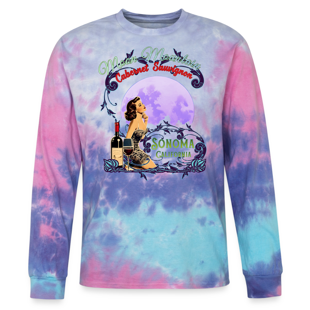 Moon Mountain Cabernet Tie Dye Long Sleeve T-shirt - T-Shirts from Spreadconnect