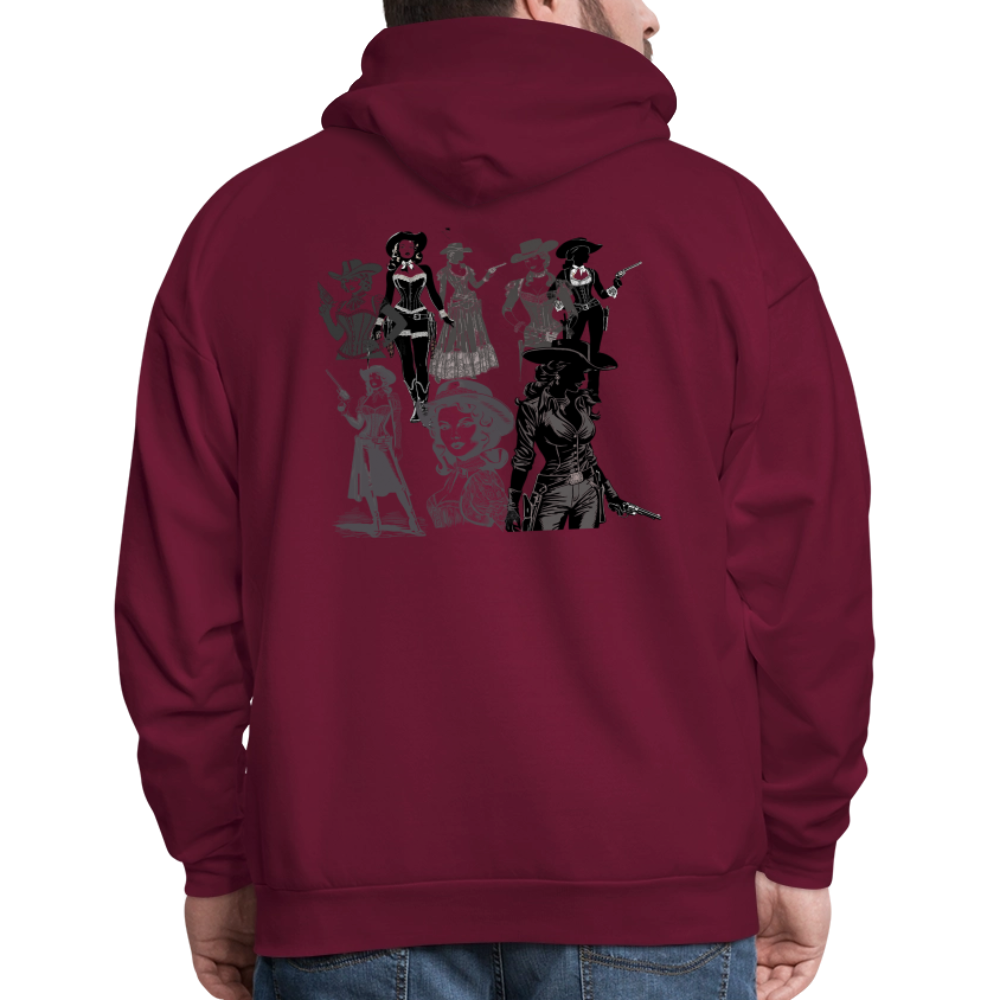 Outlaw Women Men's Fitted Cotton/Poly T-Shirt - burgundy