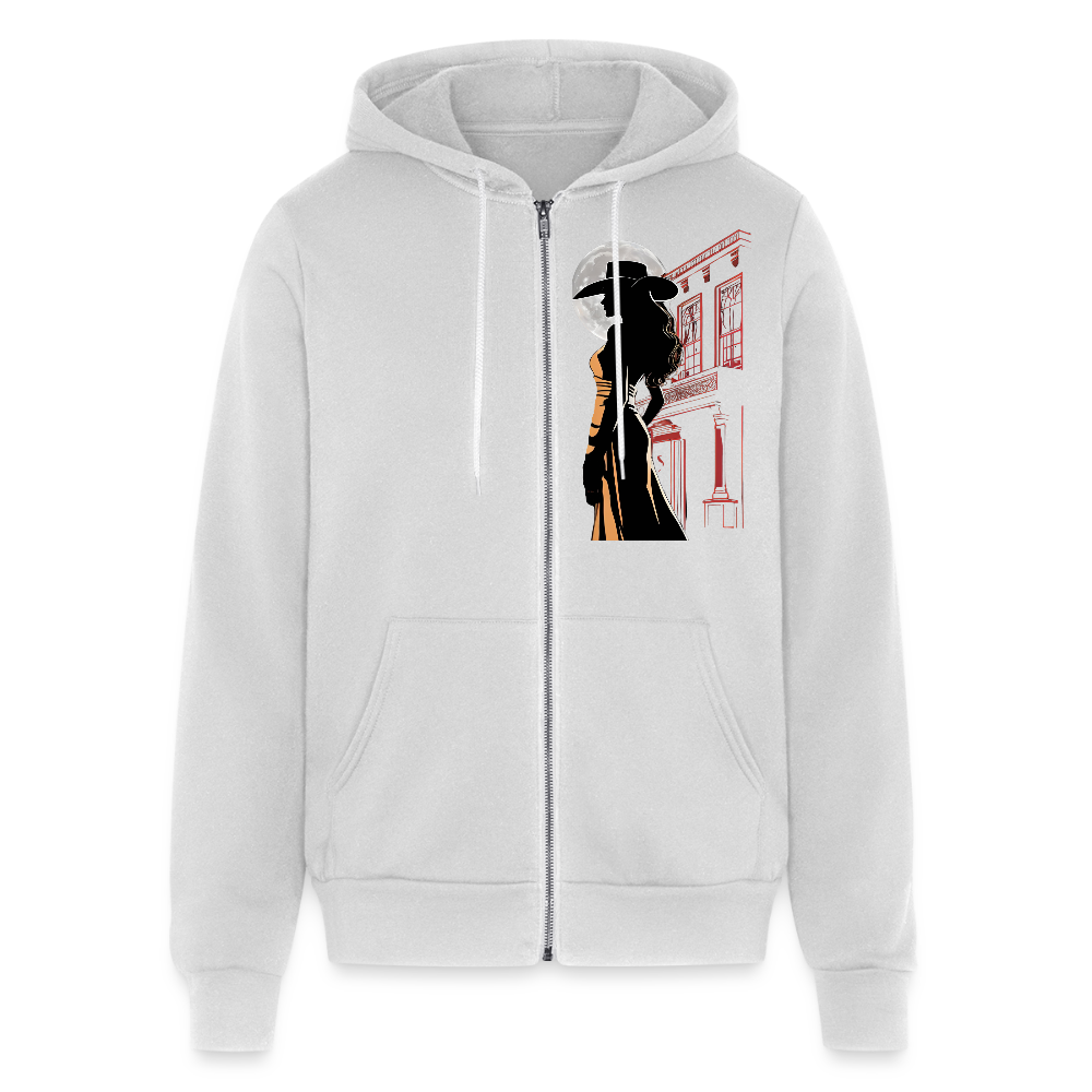 JACK LONDON SALOON  "OUTLAW" Unisex Full Zip Hoodie - silver