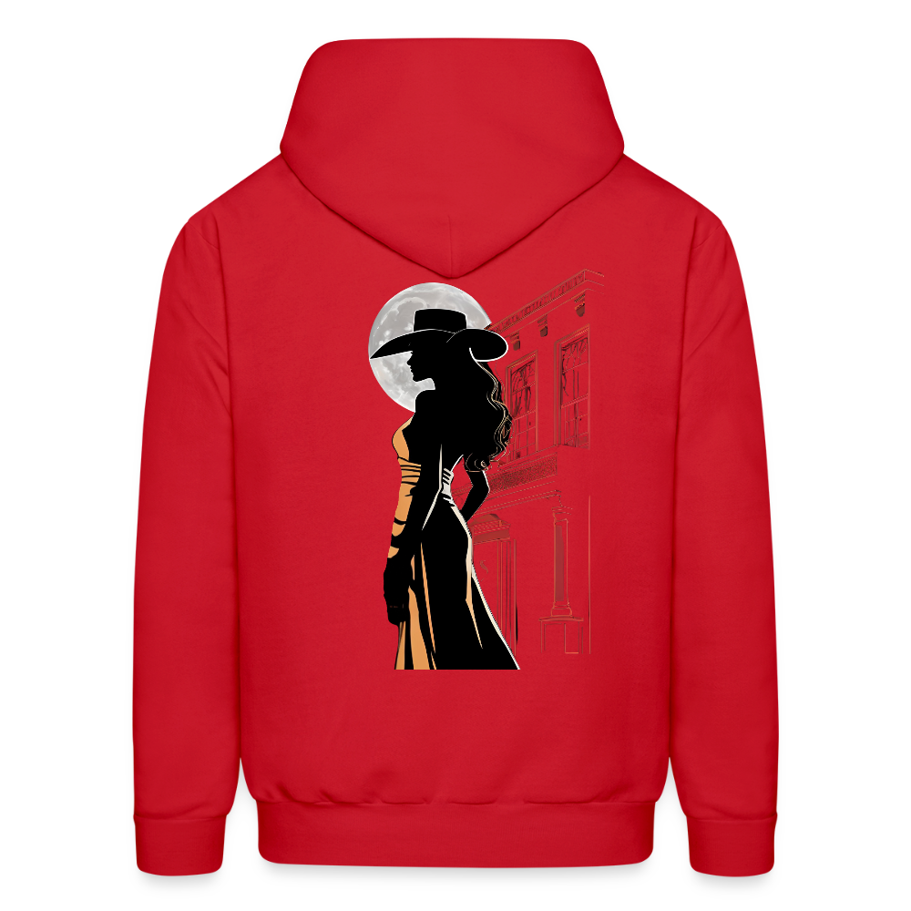 SALOON OUTLAW SILHOUETTE Men's Hoodie - red