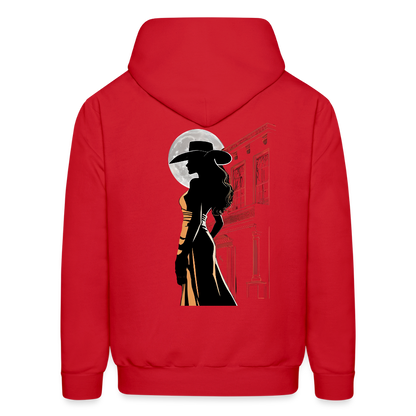 SALOON OUTLAW SILHOUETTE Men's Hoodie - red