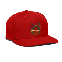 California Outlaw Snapback Baseball Cap - red