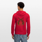 Vintage Outlaw Unisex Full Zip Hoodie - red