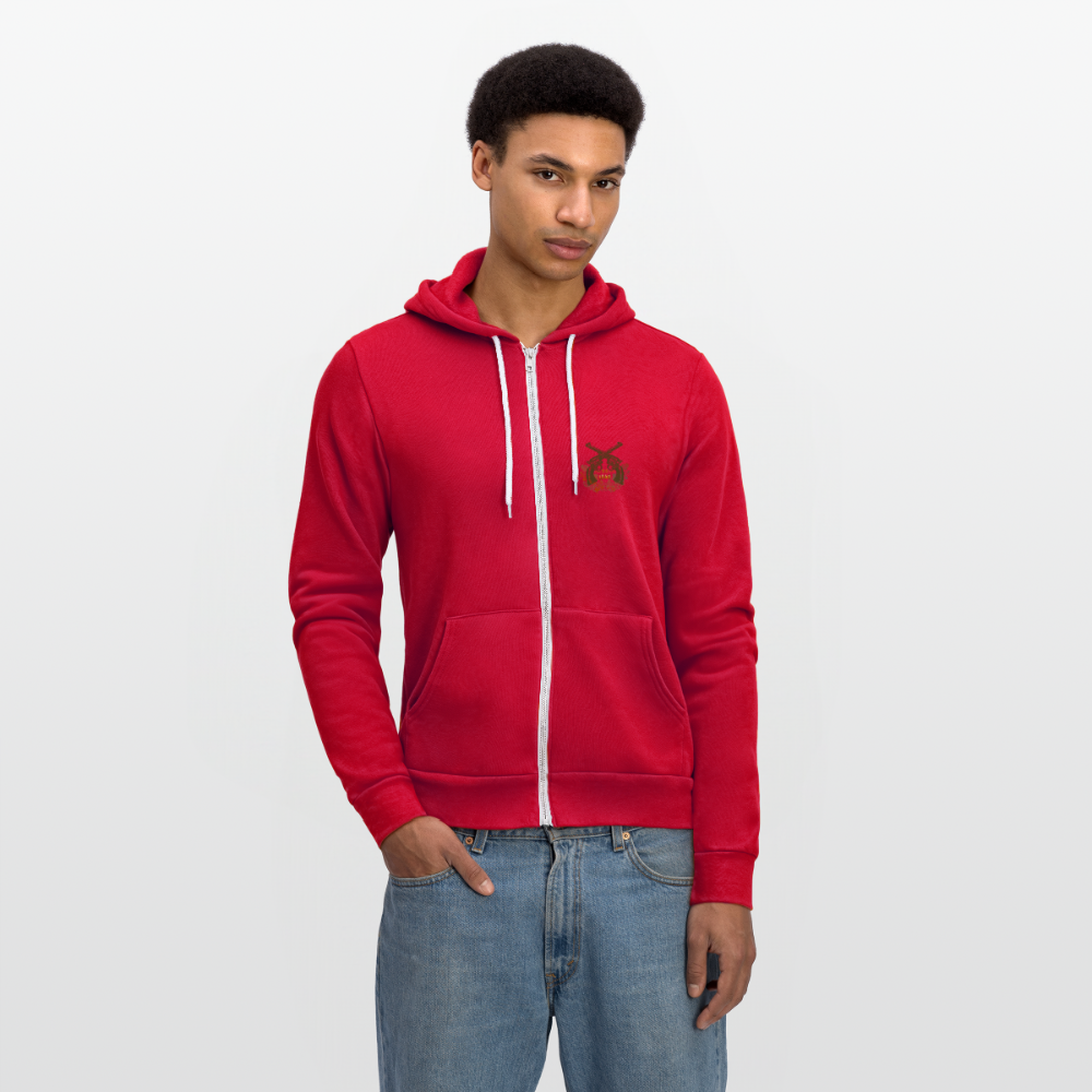 Vintage Outlaw Unisex Full Zip Hoodie - red