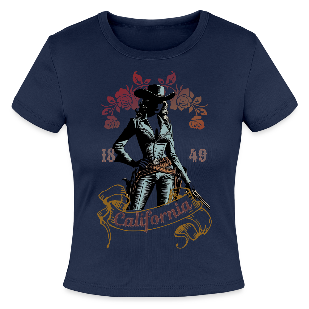 California Cowgirl Fitted Cotton/Poly T-Shirt - navy