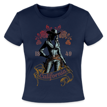 California Cowgirl Fitted Cotton/Poly T-Shirt - navy
