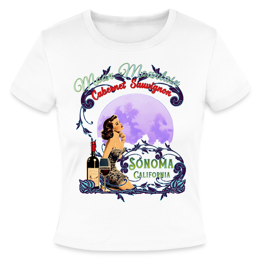Moon Mountain Canernet Slim Fit Women's T-Shirt - white