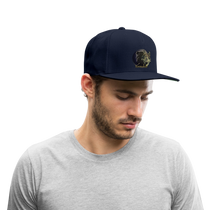 London Wolf Snapback Baseball Cap - navy