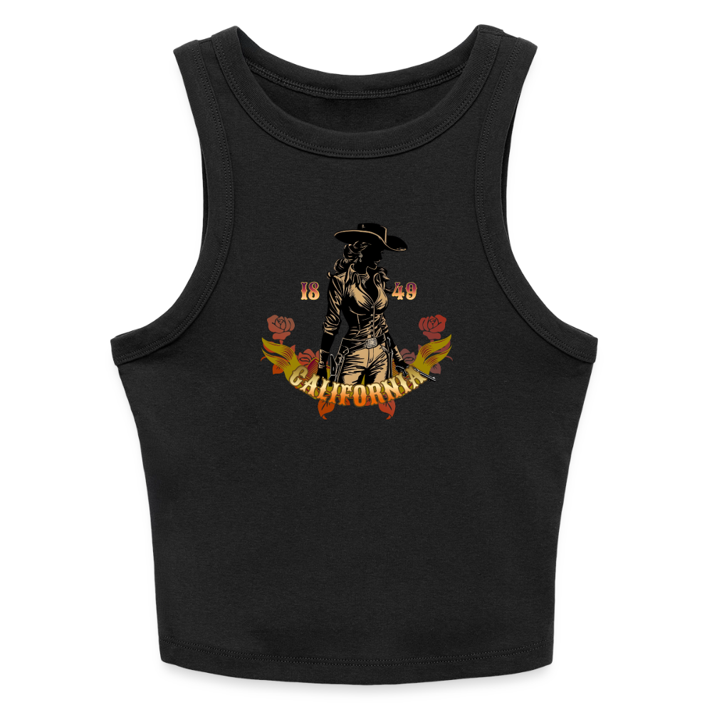Slim Fit Rib Women's Tank Top - black