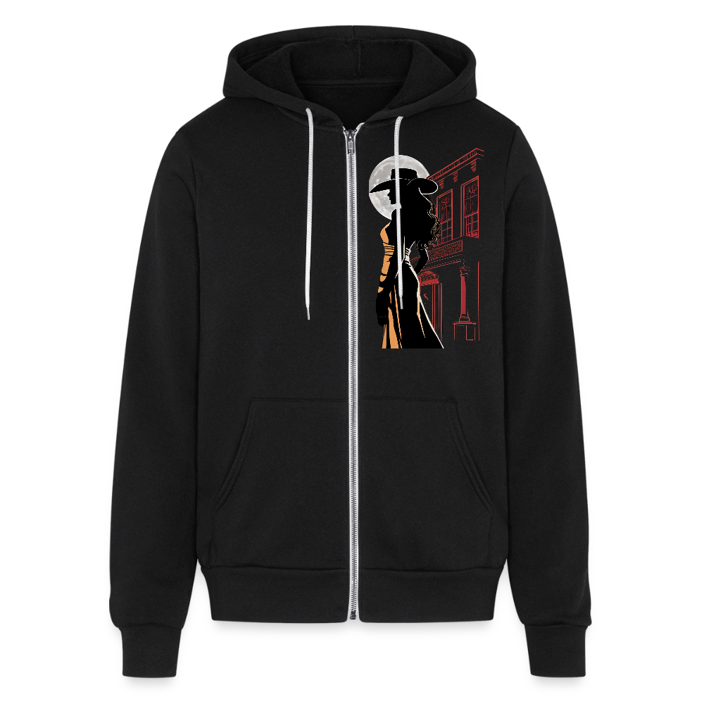 JACK LONDON SALOON  "OUTLAW" Unisex Full Zip Hoodie - black