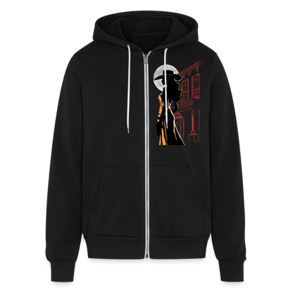 JACK LONDON SALOON  "OUTLAW" Unisex Full Zip Hoodie - black