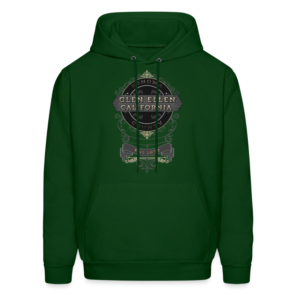 Glen Ellen Vintage Emblem Men's Hoodie - forest green
