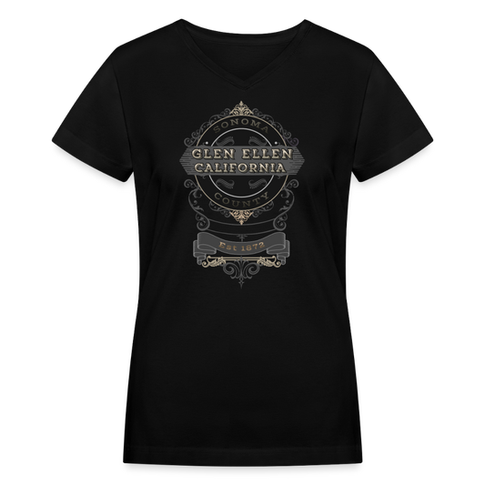 Women's V-Neck T-Shirt - black