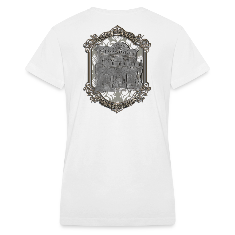 Glen Ellen Vintage Emblem Women's V-Neck T-Shirt - white