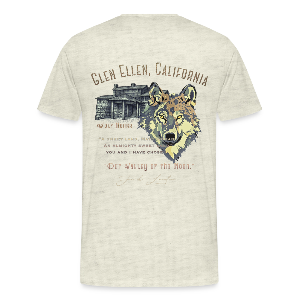Jack London Moon  Men's T-Shirt - heather oatmeal