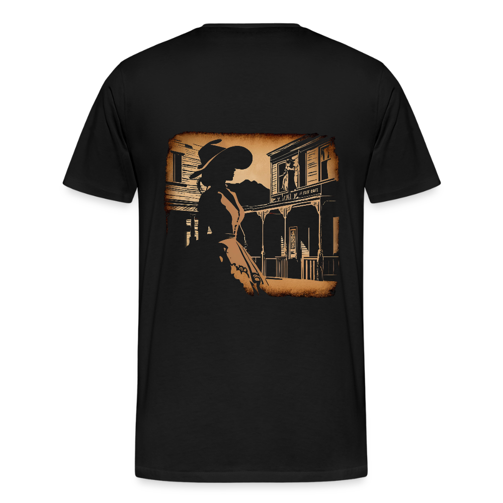 GLEN ELLEN OUTLAW SILHOUETTE Men's T-Shirt - black