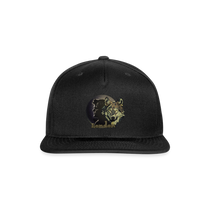 London Wolf Snapback Baseball Cap - black