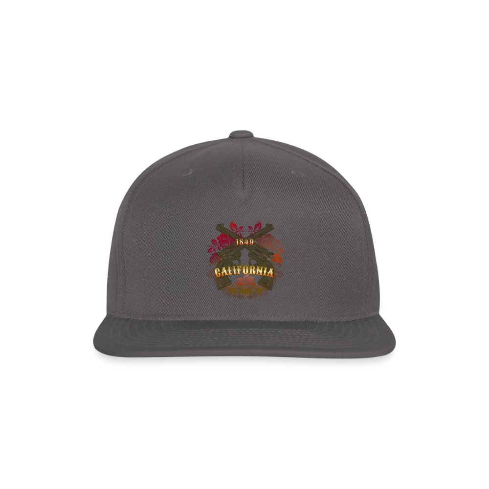 California Outlaw Snapback Baseball Cap - dark grey