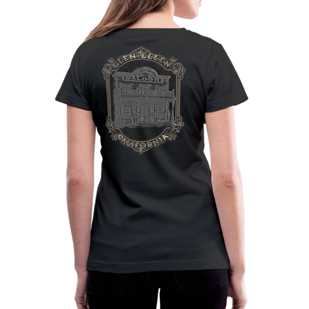 Glen Ellen Vintage Emblem Women's V-Neck T-Shirt - black