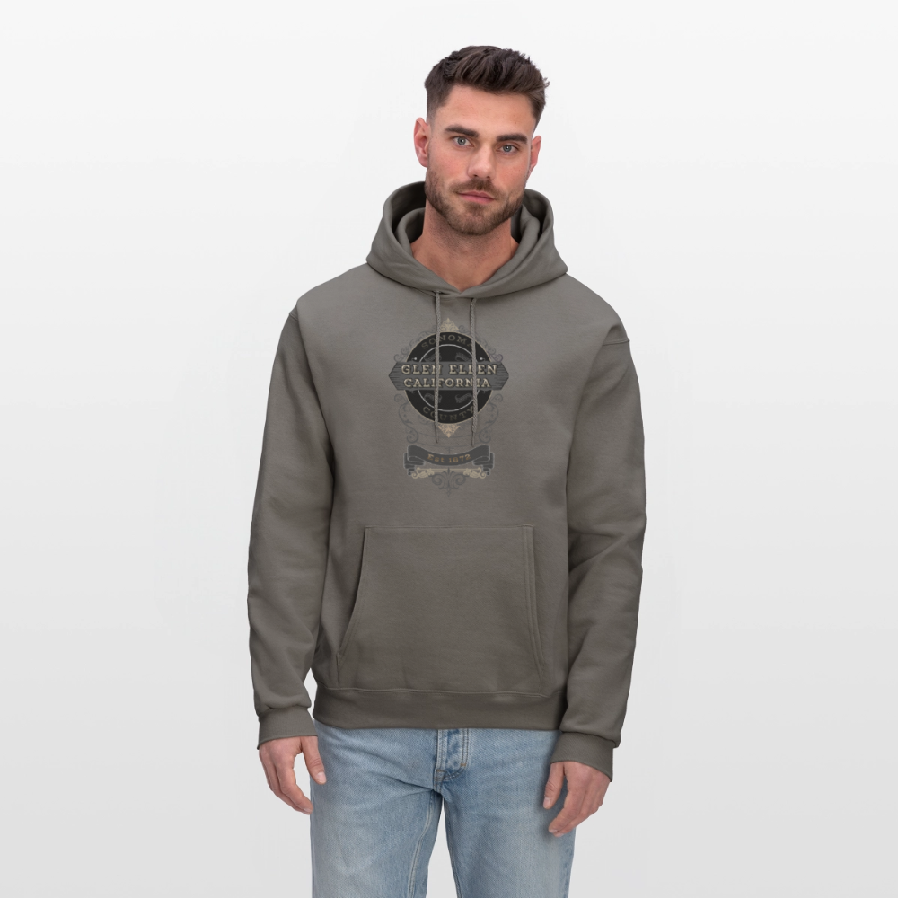 Glen Ellen Vintage Emblem Men's Hoodie - asphalt gray