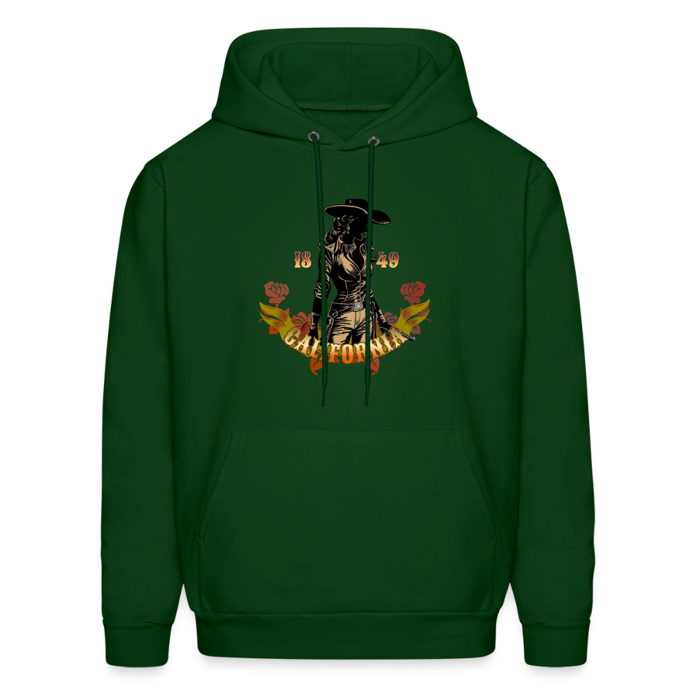 California Outlaw Men's Pullover Hoodie - forest green