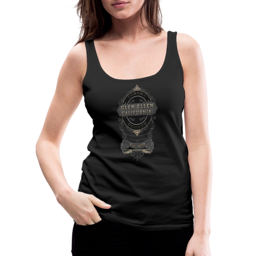 Glen Ellen Vintage Emblem Women’s Premium Tank Top - black