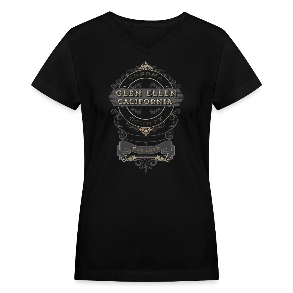 Glen Ellen Vintage Emblem Women's V-Neck T-Shirt - black Main image