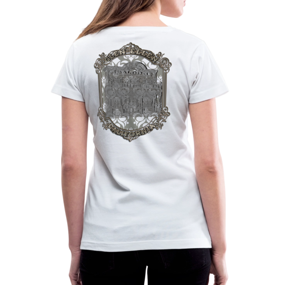 Glen Ellen Vintage Emblem Women's V-Neck T-Shirt - white