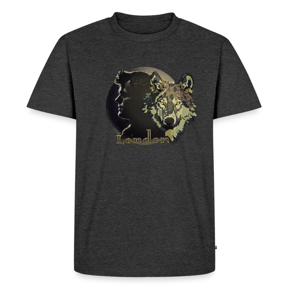 Jack London Moon  Men's T-Shirt - heather anthracite
