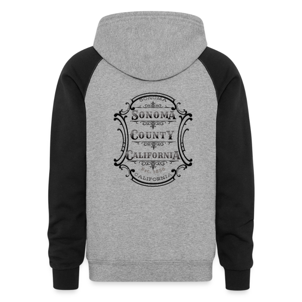 Colorblock Hoodie - heather gray/black