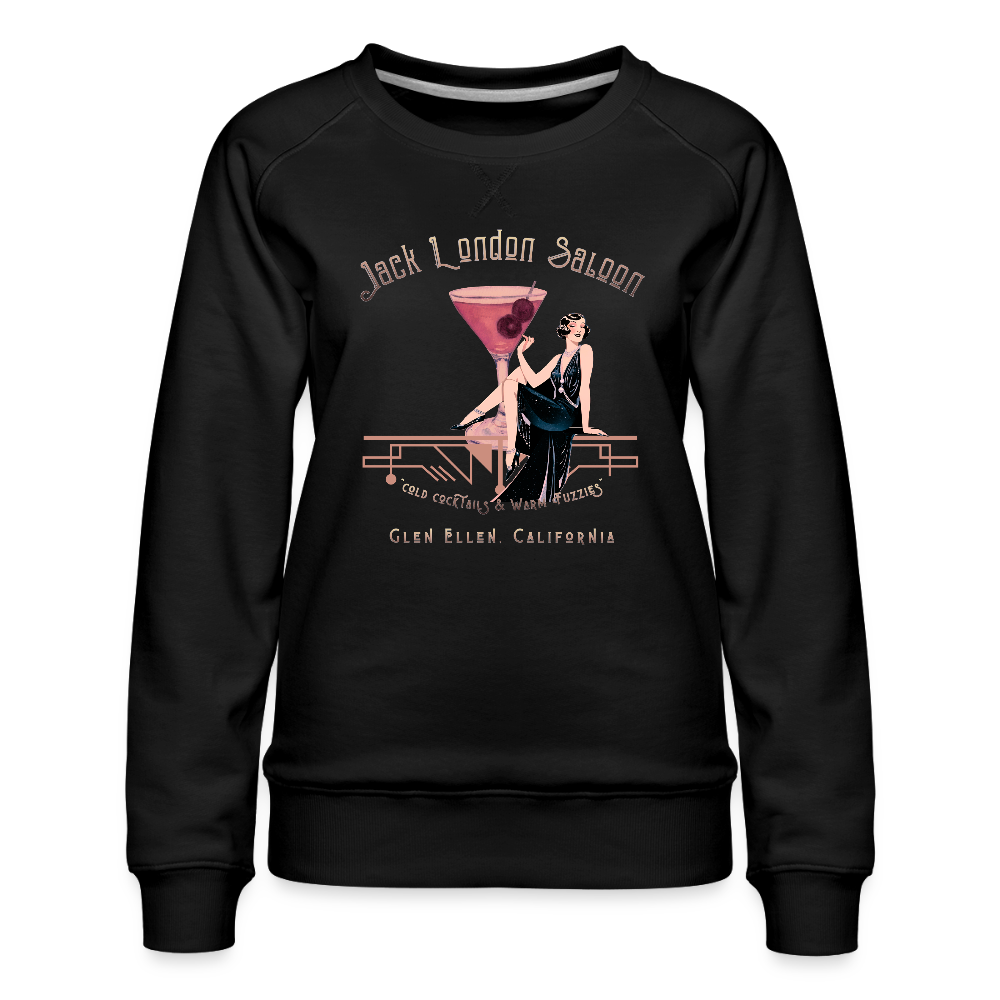 JACK LONDON SALOOM "ROSE COCKTAILS" Women’s Premium Sweatshirt - black
