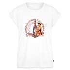 Pinot Noir Pinup Women's Roll Cuff T-Shirt - white