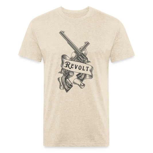 Revolt Men's Fitted Cotton/Poly T-Shirt - heather cream