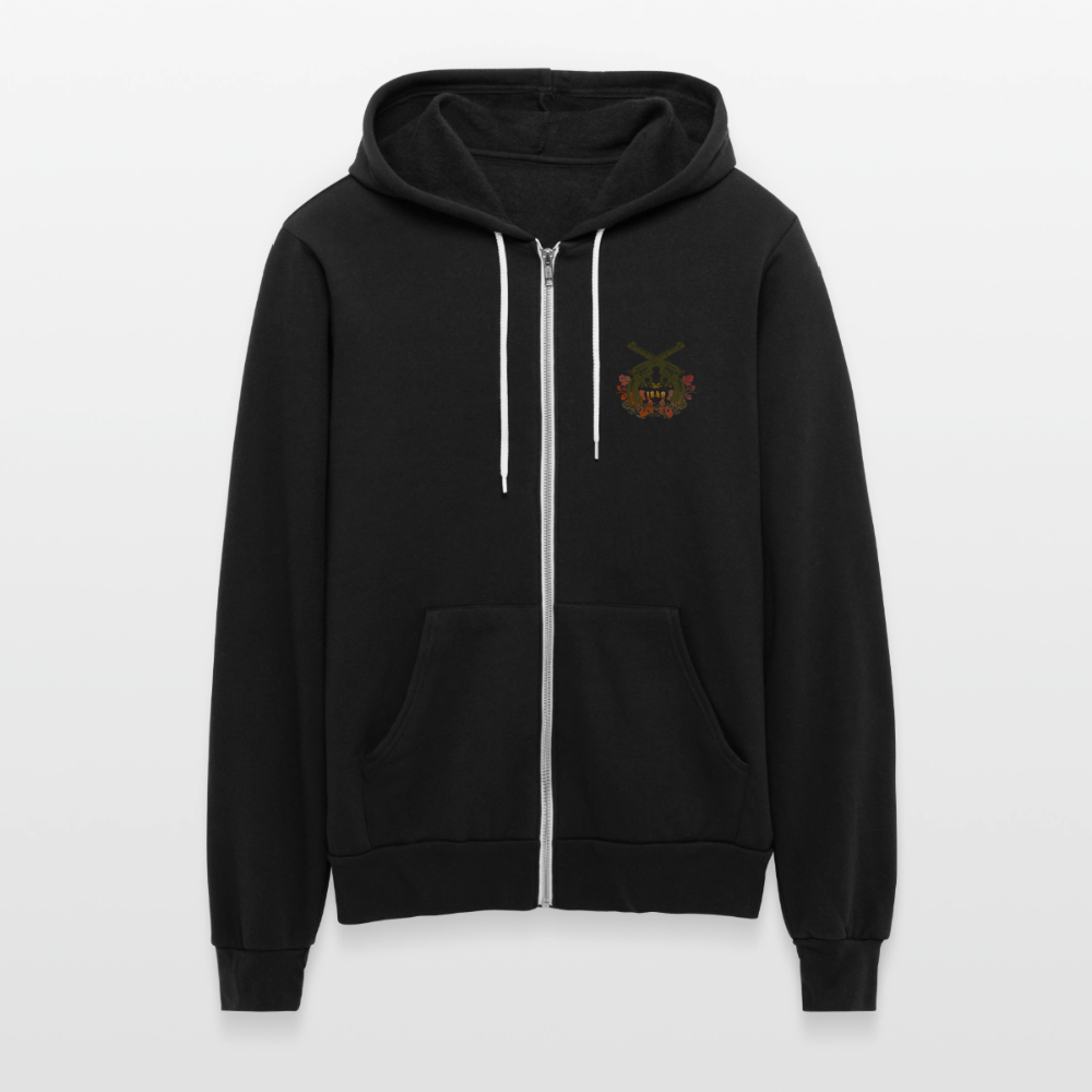 Vintage Outlaw Unisex Full Zip Hoodie - black