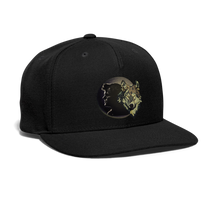 Jack London Wolf Snapback Baseball Cap - black