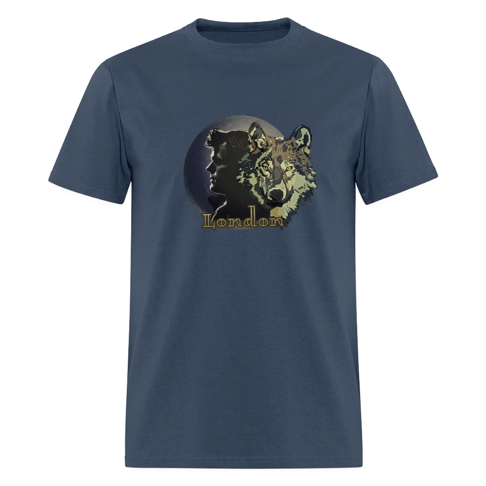 Jack London Moon  Men's T-Shirt -  blue dusk