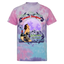 Moon Mountain Cabernet Tie Dye T-Shirt - T-Shirts from Spreadconnect