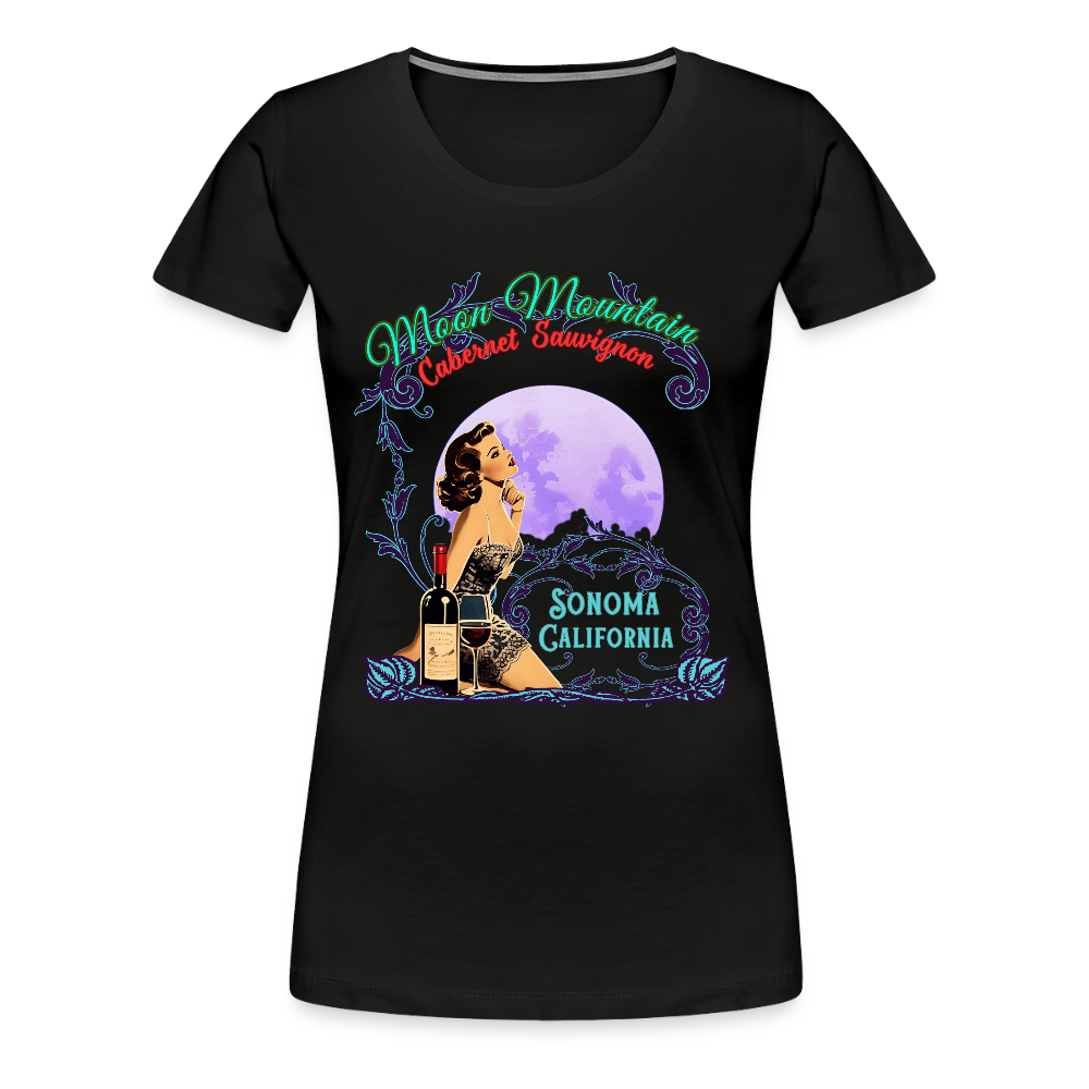 MOON MOUNTAIN CABERNET SAUVIGNON PINUP Women’s T-Shirt - black