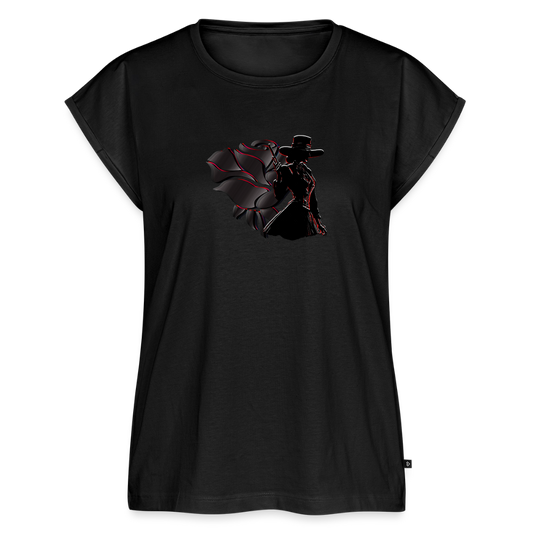Sonoma Rebel Women's Roll Cuff T-Shirt - black